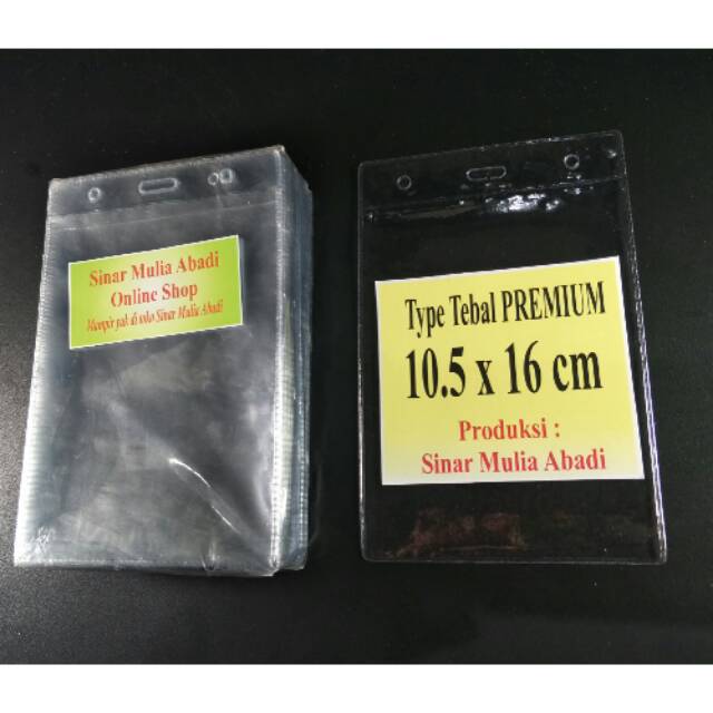 

Plastik Name tag 10.5x16 tebal PREMIUM / PAK isi 100 Kantong Panitia 10.5 x 16 / Mika ID Card
