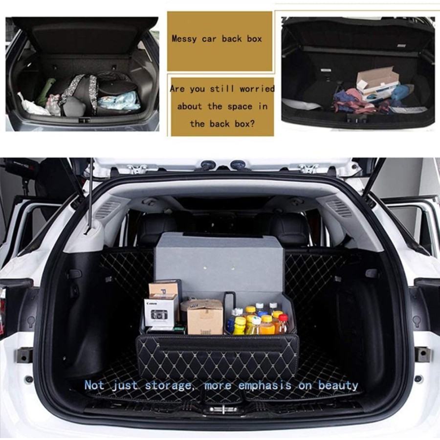 Car Trunk Organiser Kotak Penyimpan Bagasi Mobil Kulit High Quality