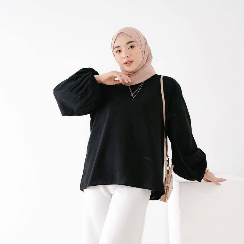 KALINA BLOUSE - BLOUSE WANITA - LENGAN BALON  - PAKAIAN WANITA - BISA COD