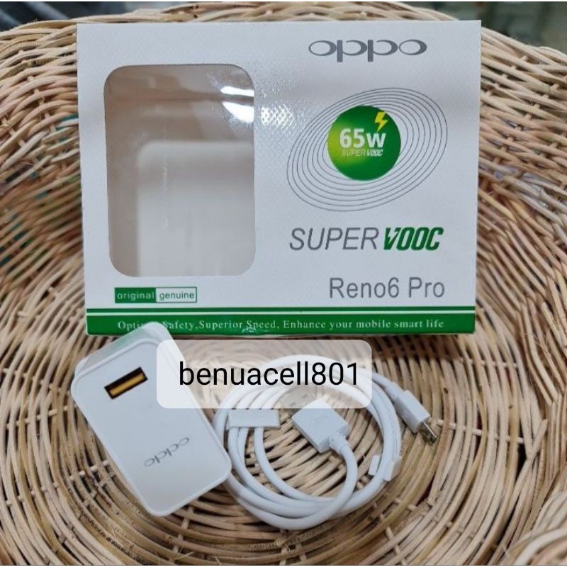 Charger cas casan HP OPPO SUPER VOOC RENO 6 PRO Micro USB dan Type C