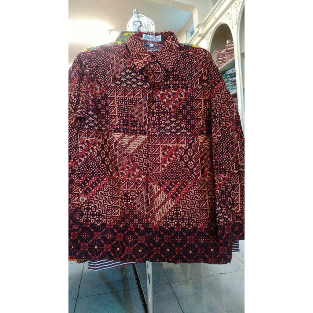 Batik Danar Hadi Lengan Panjang Original Merah [ADN-PA122]