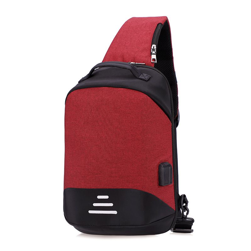 Tas Selempang Sling Bag Pria Anti Theft Anti Maling Extra Big USB Port Headset Port