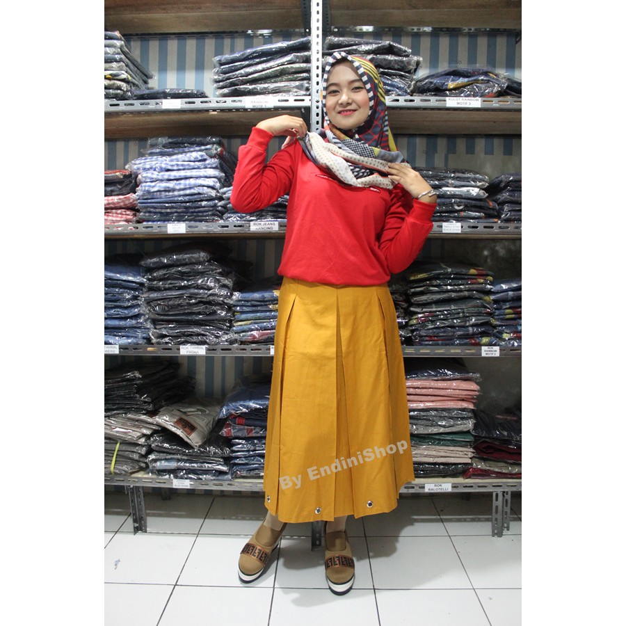 Rok Wanita Panjang 7/8 Bot Ring Numia Namira Maxi Skirt Modis Pakaian Wanita-3