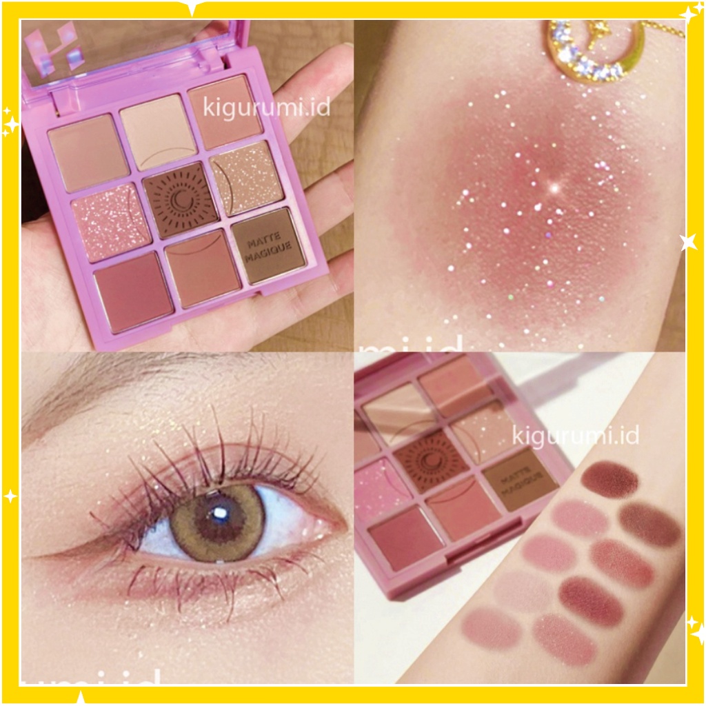 DIKALU Matte Magique Eyeshadow Palet Gliiter Waterproof Pallete