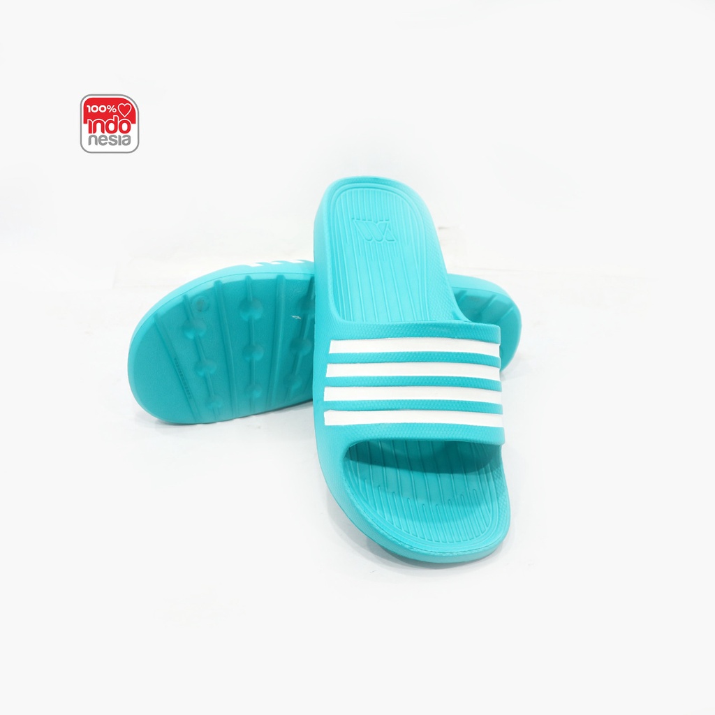 SANDAL COWOK 32-43 SLOP RANDOM MOTIF GARIS - SANDAL COWOK