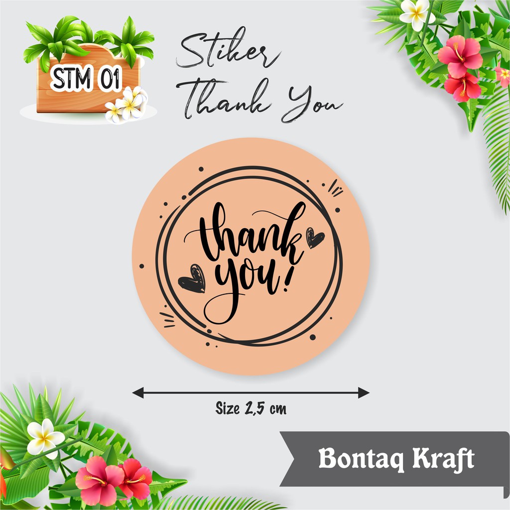 

STIKER THANK YOU MINI KRAFT STM 01