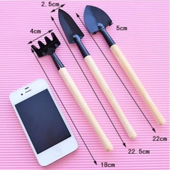 alat berkebun  set 3 in 1 / mini sekop gardening tools / sekop mini