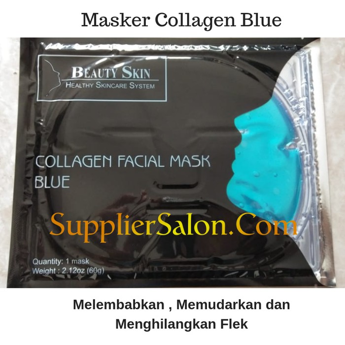 Masker Collagen Beauty Skin Blue / Collagen Mask / Masker Topeng Bagus