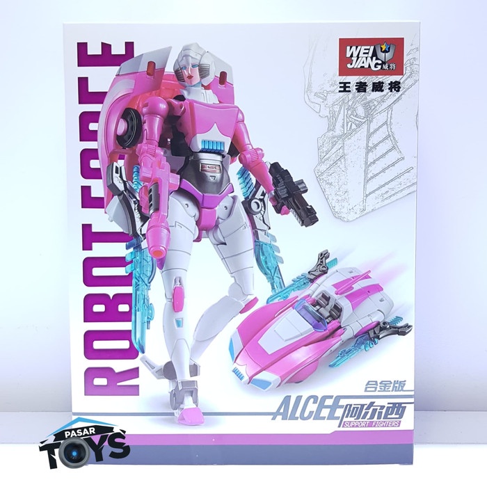 Alcee Pink Weijiang Robot Force Support Fighter aka Arcee Transformers