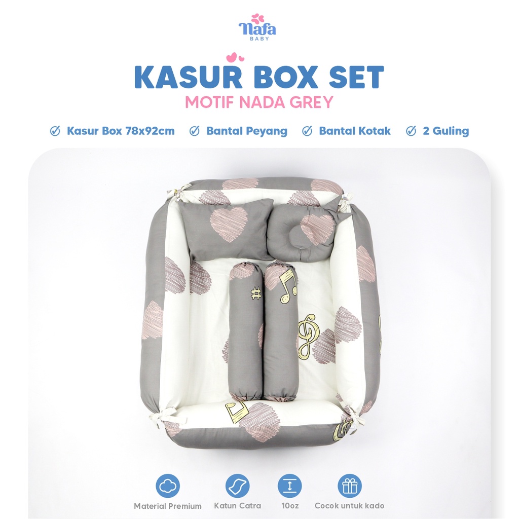NAFA BABY - Kasur Box Set Bayi Termasuk Bantal Guling