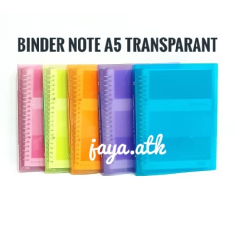 

BINDER NOTE A5 20 RING BONUS ISI MAP BINDER LOOSE LEAF A5 WARNA TRANSPARANT BAGUS 128GA KING JIM