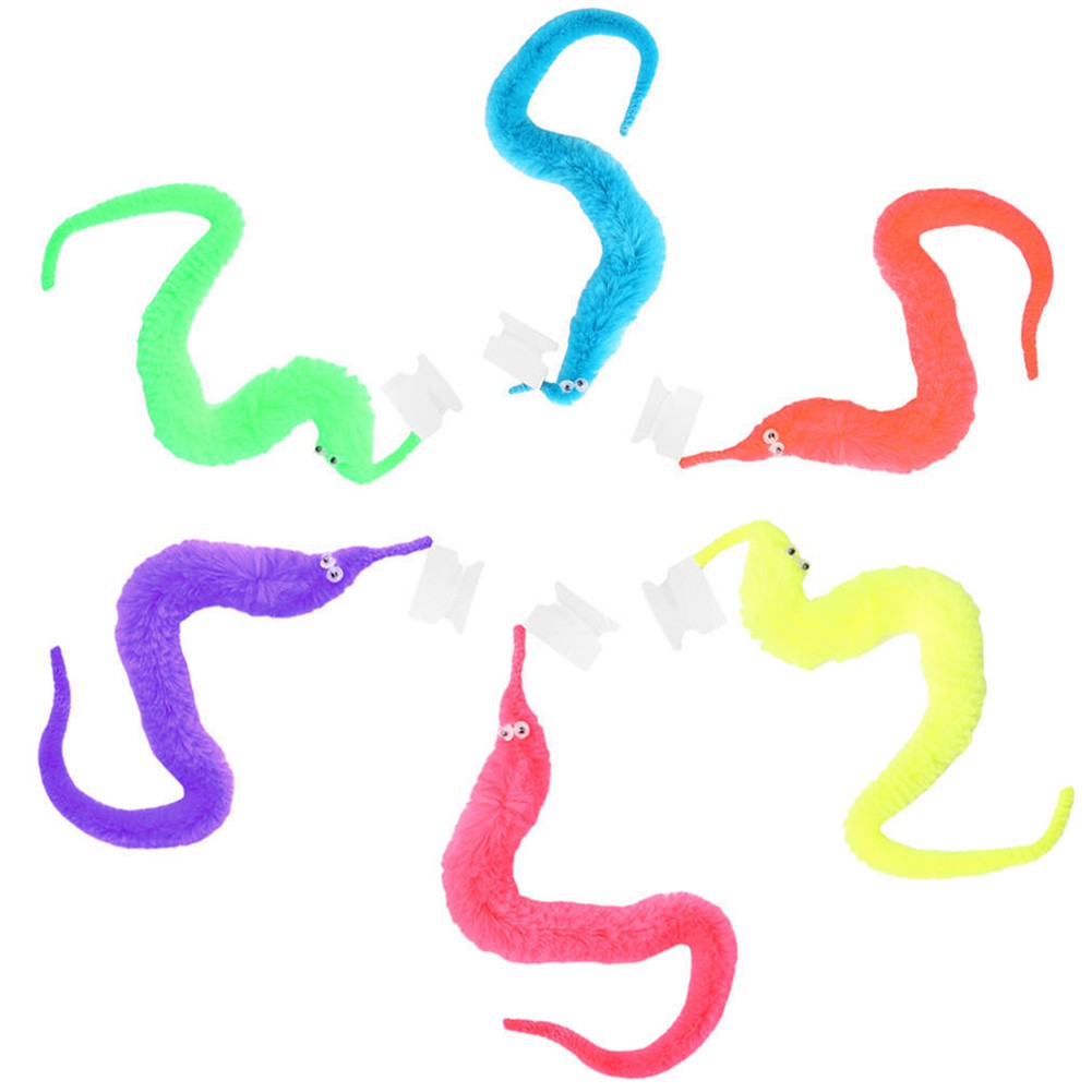 2Pcs Funny Magic Twisty Worm Twist Wiggle Moving Sea Horse Kids Trick Toy Caterpillar