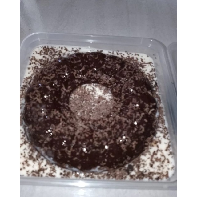 

puding coklat fla cheese
