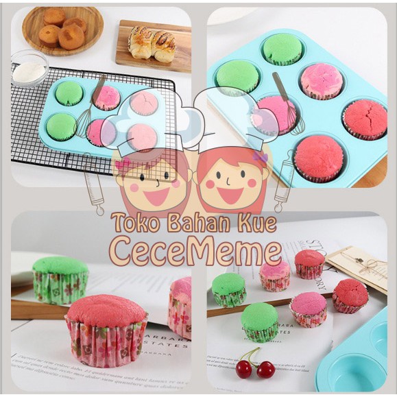 Loyang Chefphora Mini Pie Cheese Cake Mouse Cupcake Muffin Bolu 6cup