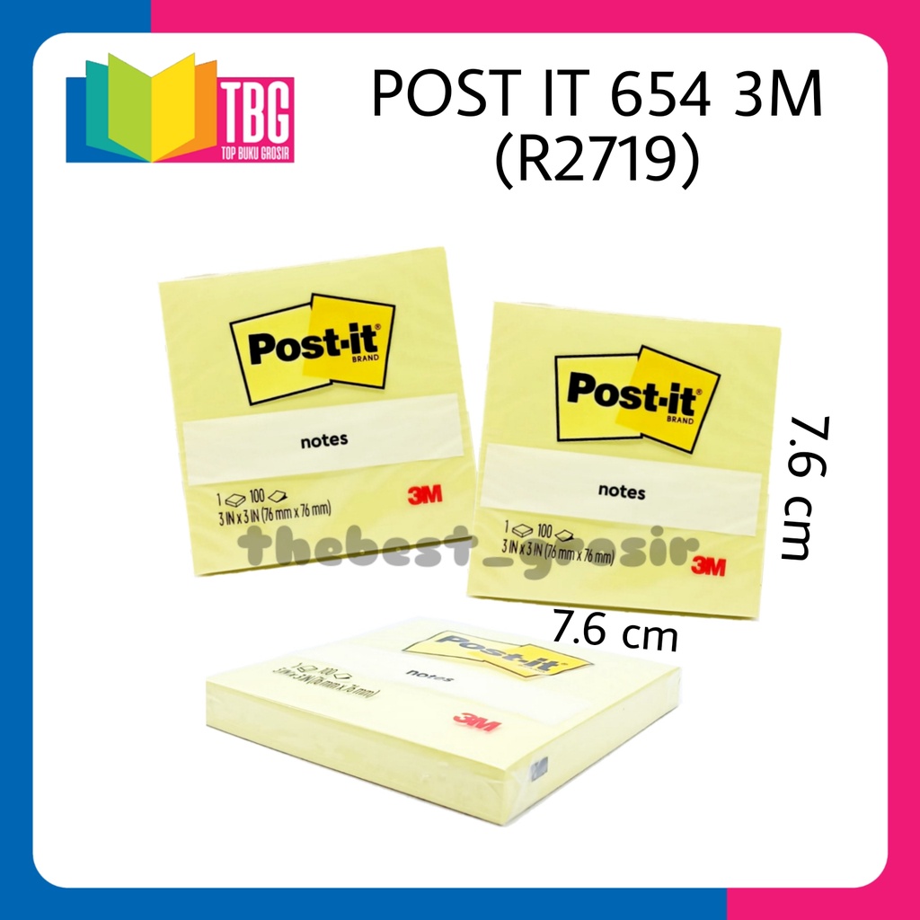 

1 PAD (100 LEMBAR) POST IT 654 3M/STICKY NOTES/MEMO (R-2719)