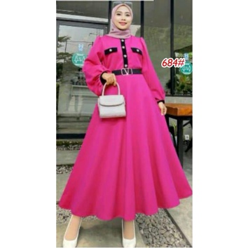 684# gamis scuba wanita terbaru// gamis edisi lebaran +FREE BELT V