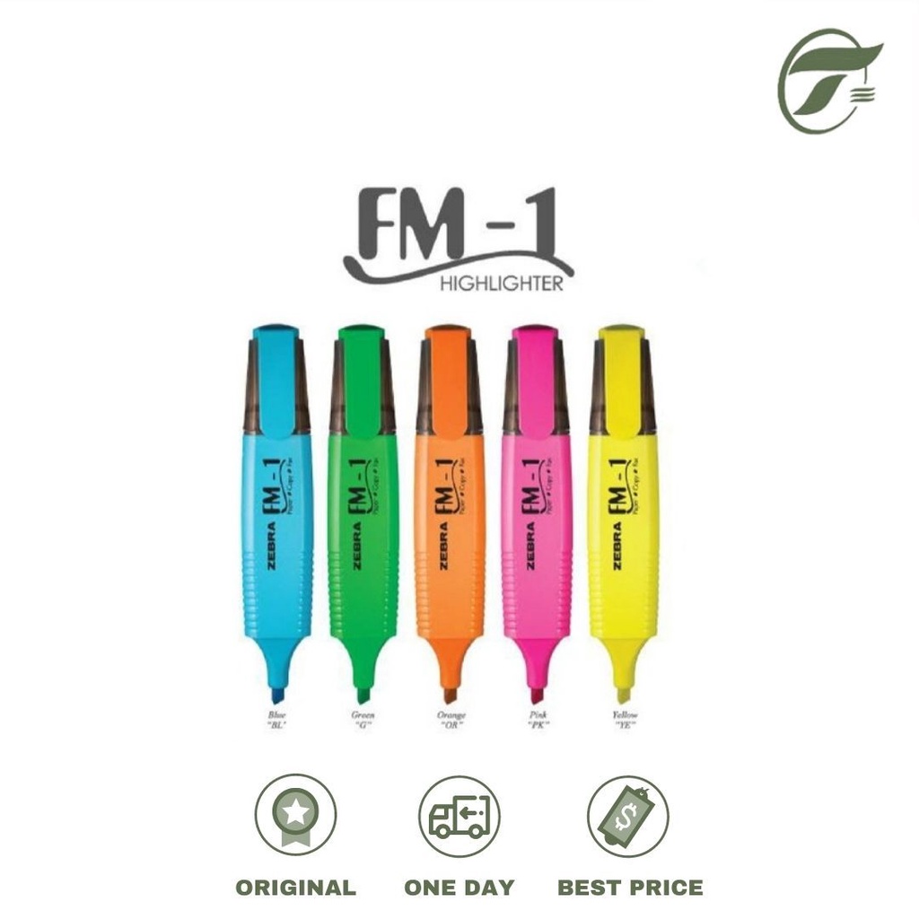 

HIGHLIGHTER FM-1 ZEBRA (BLUE/GREEN/ORANGE/PINK/YELLOW)