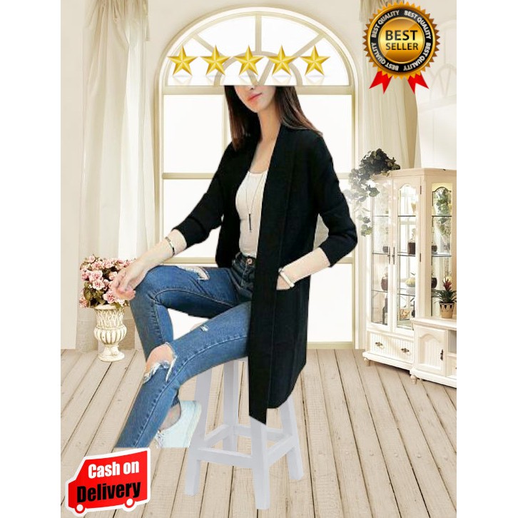 VISION ONLINE-CARDIGAN PANJANG WANITA MURAH POLOS/KOREAN STYLE/KEKINIAN/COD/LUCU/TERBARU 2021