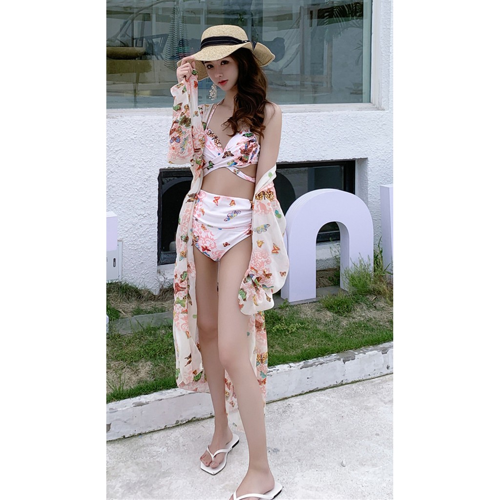 Bikini Push Up Set Outer Luaran Bikini Wanita Pantai Set Outer