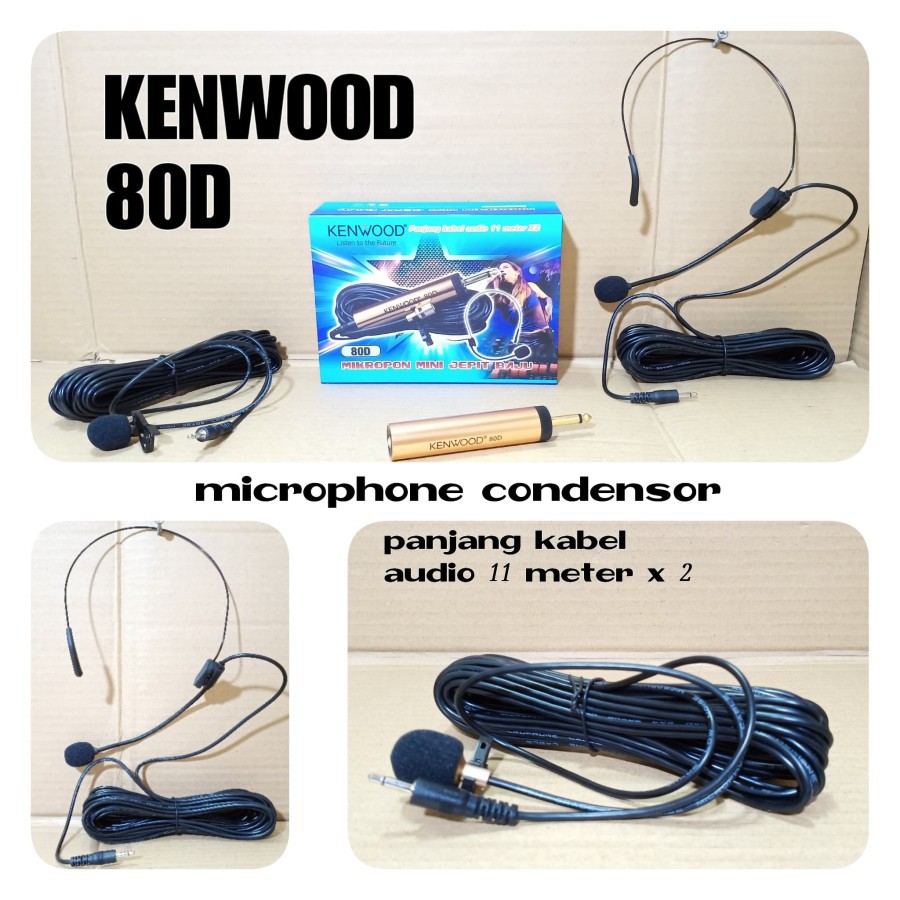 MIC KLIP ON DAN HANDSET MIC KENWOOD 80D