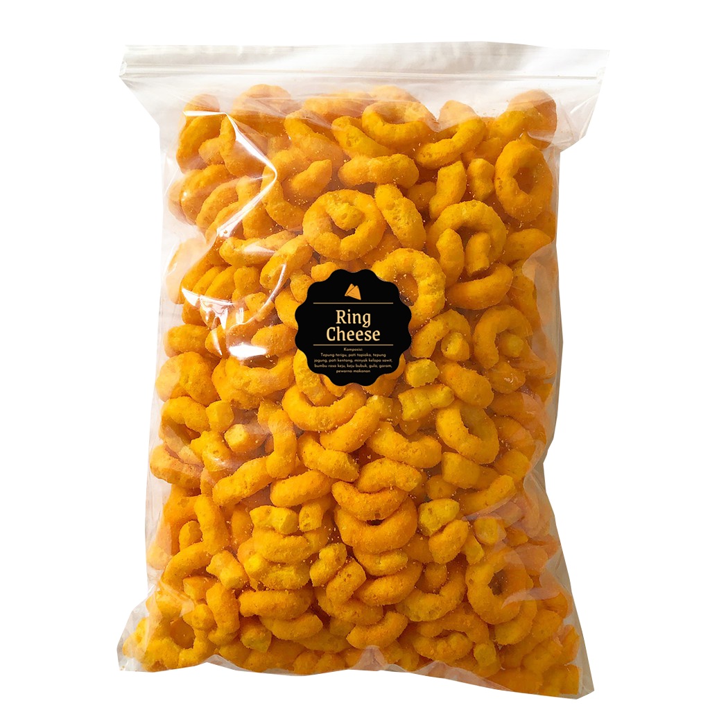 [DELISH SNACKS] Ring Cheese (Grosir) 250gr / Snack Cemilan / Camilan Keju Bulat Asin Gurih