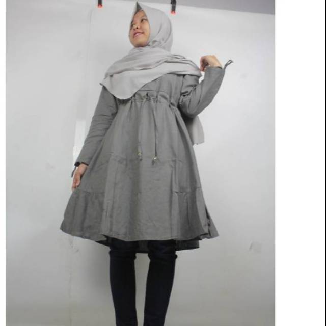 Tunik katun rami muslim muslimah atasan wanita muslimah