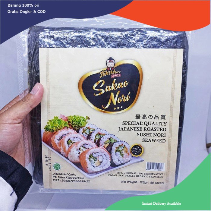 

tokinori sakao nori 50 sheet-rumput laut kering-seaweed-sushi