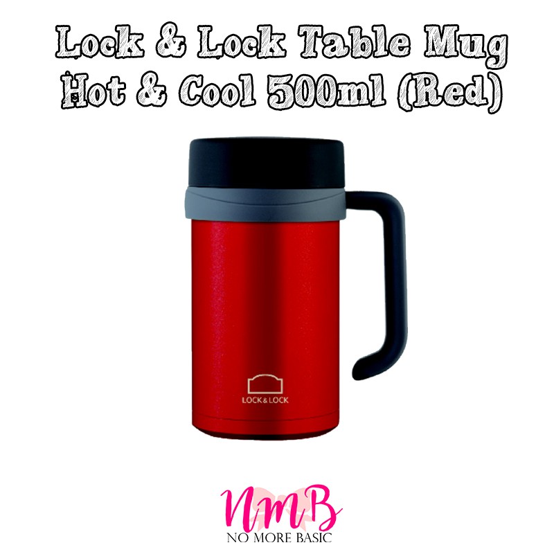 Lock &amp; Lock Hot &amp; Cool Table Mug 500ml - New Basic Outdoor Mug Cup - Gelas Thermos Panas