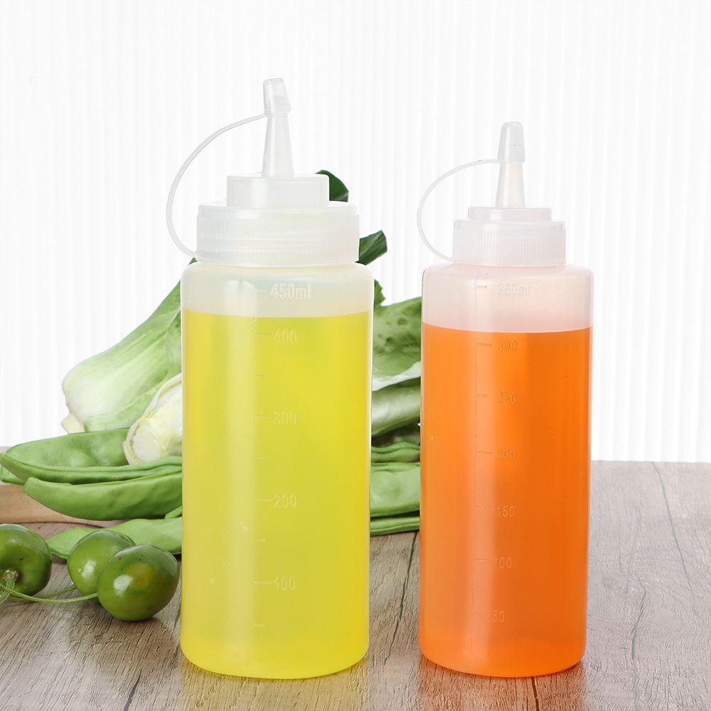 Solighter Squeeze Sauce Bottle Alat Dekorasi Bumbu Plastik Storage Tank Condiment Botol Pencet