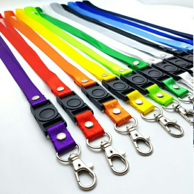 

Tali Lanyard ID Card Name Tag Ukuran 1.5 cm plus stoper (Polos)