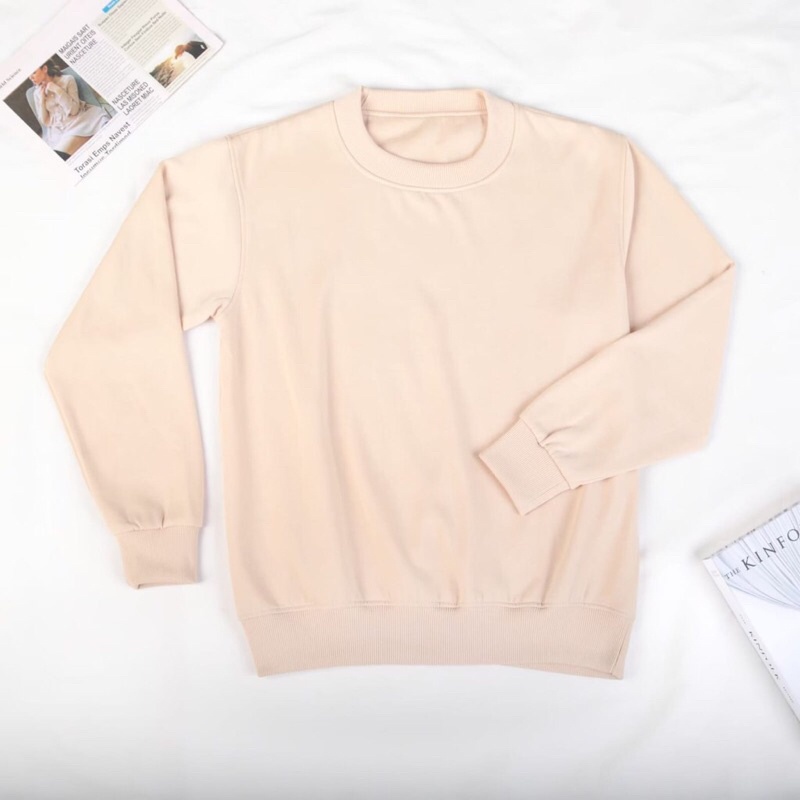 LUNA BASIC SWEATER POLOS CREWNECK SWEATER- SWEATER OBLONG PRIA WANITA TERMURAH