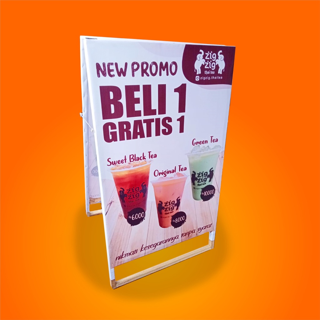 

Stand Banner Kayu 70 x 130 cm