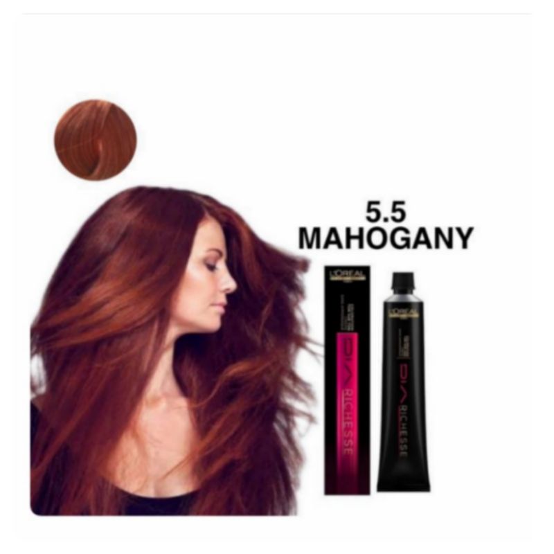 LOREAL TONING DIALIGHT DIARICHESSE 5.5 MAHOGANY , HAIR COLOR CAT RAMBUT PEWARNA RAMBUT