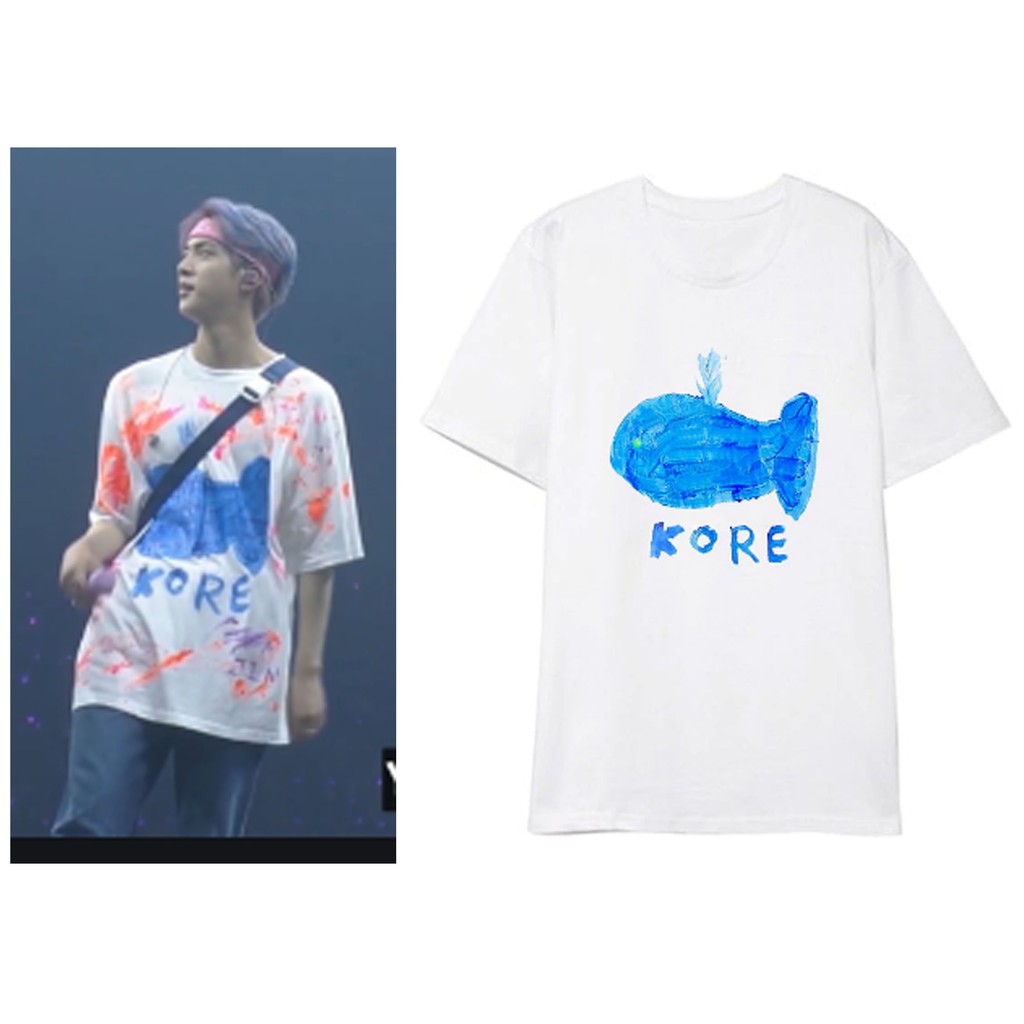 KAOS BTS JIN KORE IKAN LUKIS