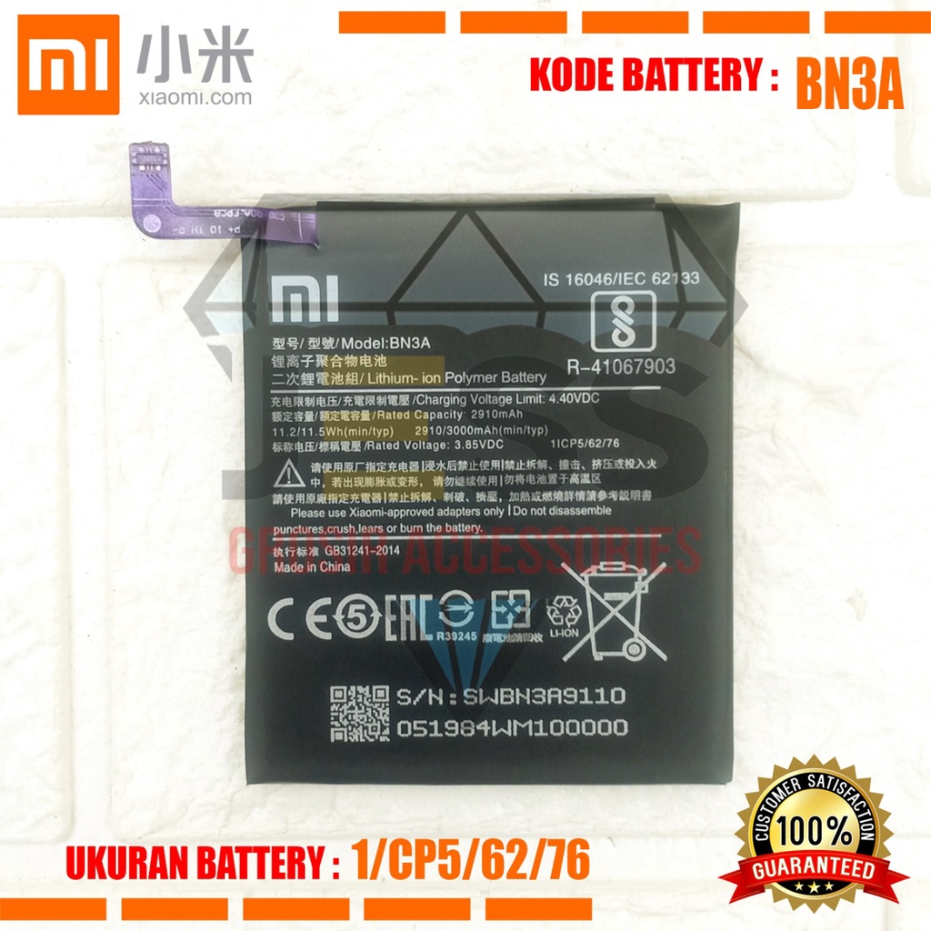 Baterai Battery XIAOMI BN3A BN-3A Tipe HP Redmi GO - M1903C3GG - M1903C3GH - M1903C3GI