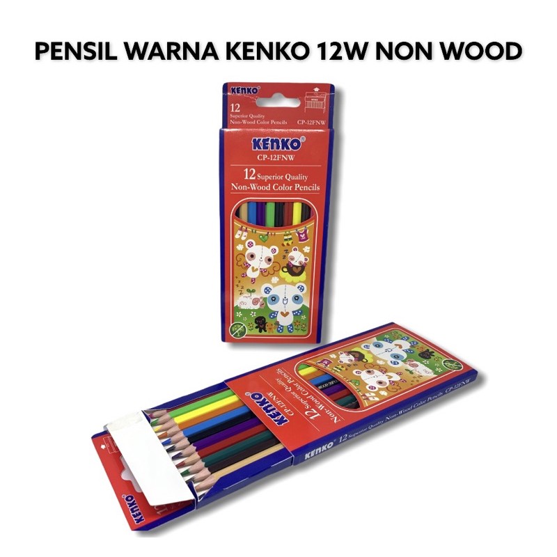 

pensil warna kenko 12 warna non-wood / pensil warna kenko 12 warna / pensil warna