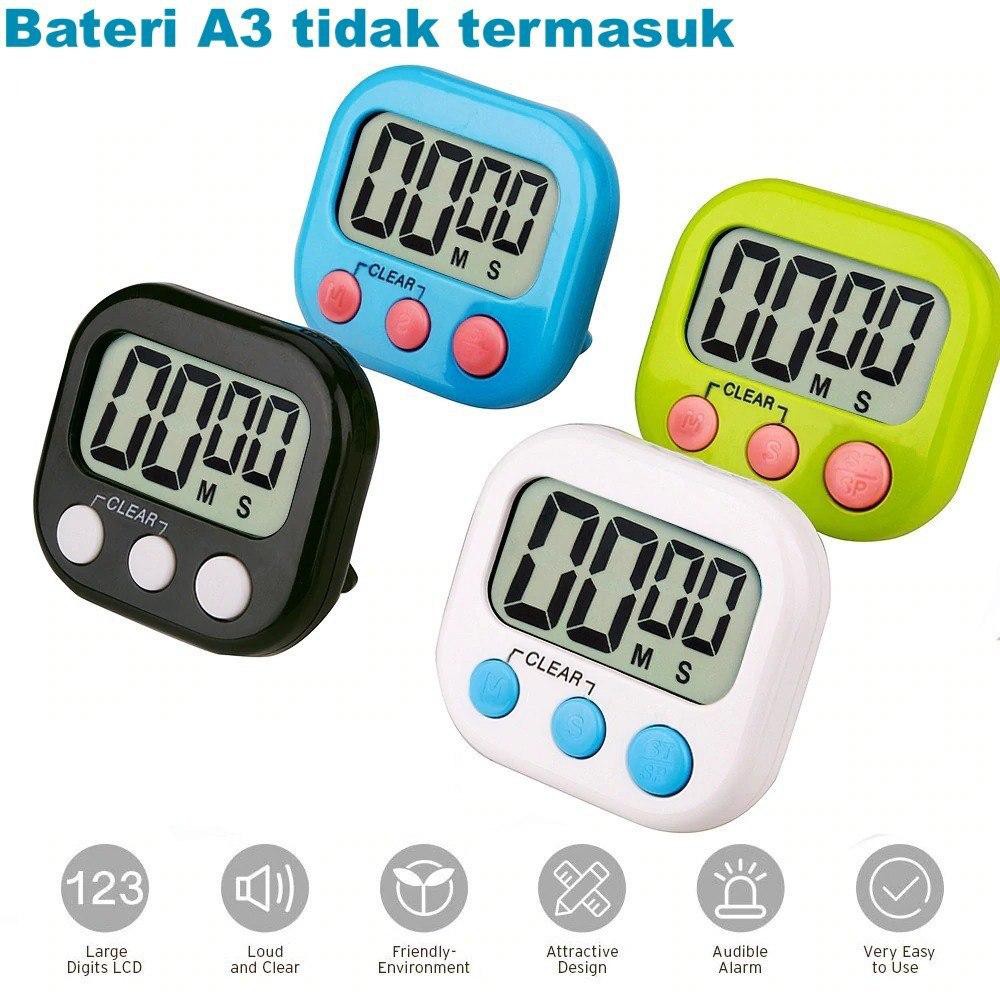 Digital Kitchen Timer Alarm Dapur Masak Clock Stopwatch