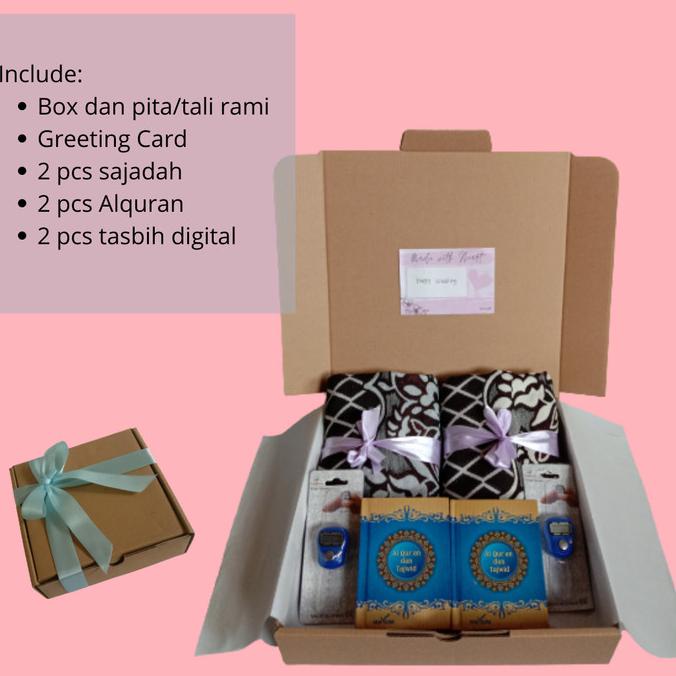 

Sale!!! Kado Hadiah Pernikahan Hampers Wedding Box Gift Sajadah Couple Murah - Paling Diminati