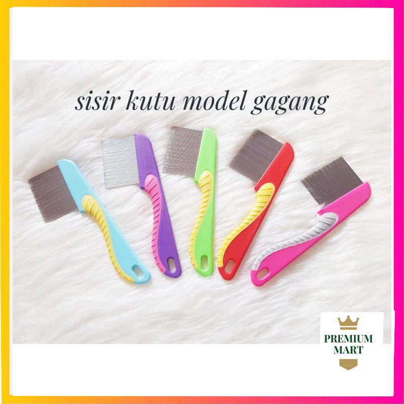 Sisir Serit Kutu Panjang Gagang Besi Packing Mika Stainless Logam Hair [pm]