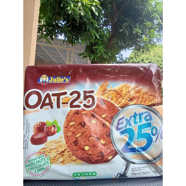 

Julie's Oat - 25 Hazelnuts & Chocolate / Biskuit Cat Dengan Coklat Chip