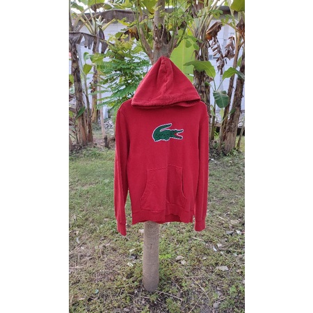 Hoodie lacoste big logo red (ORI)