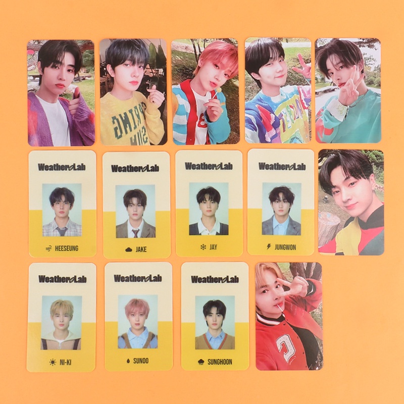 7pcs / SET Kartu Pos Foto Anggota Kpop ENHYPEN Seri Cuaca LAB