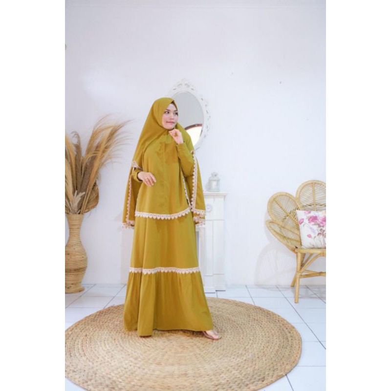 gamis wolfis set syari