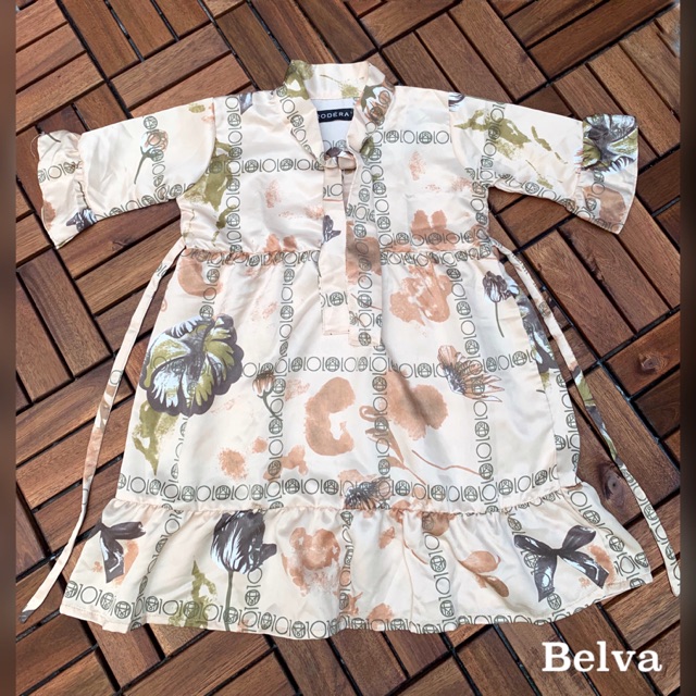 Belva Dress Ruffle Anak - Dress Pesta Ruffle Anak Motif