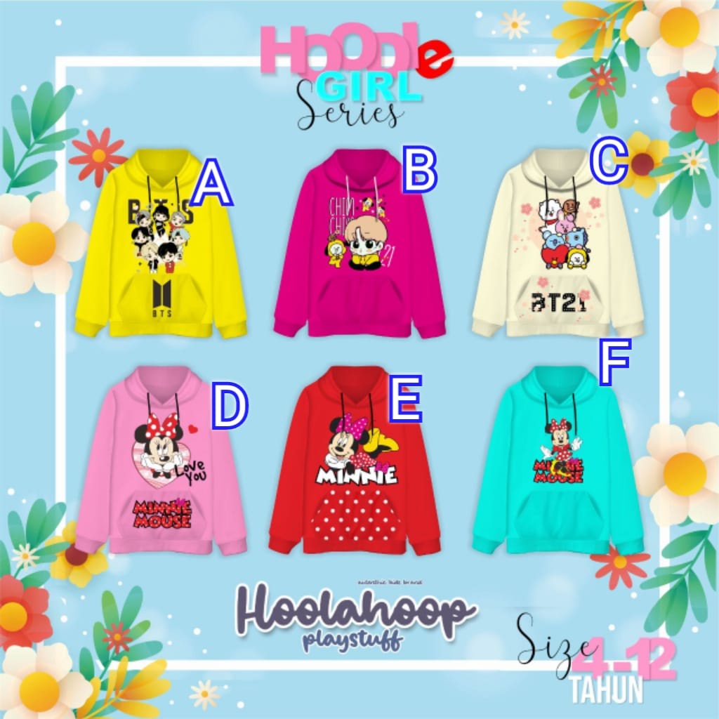 JAKET HOODIE ANAK GIRL SERIES USIA 4-12 TAHUN