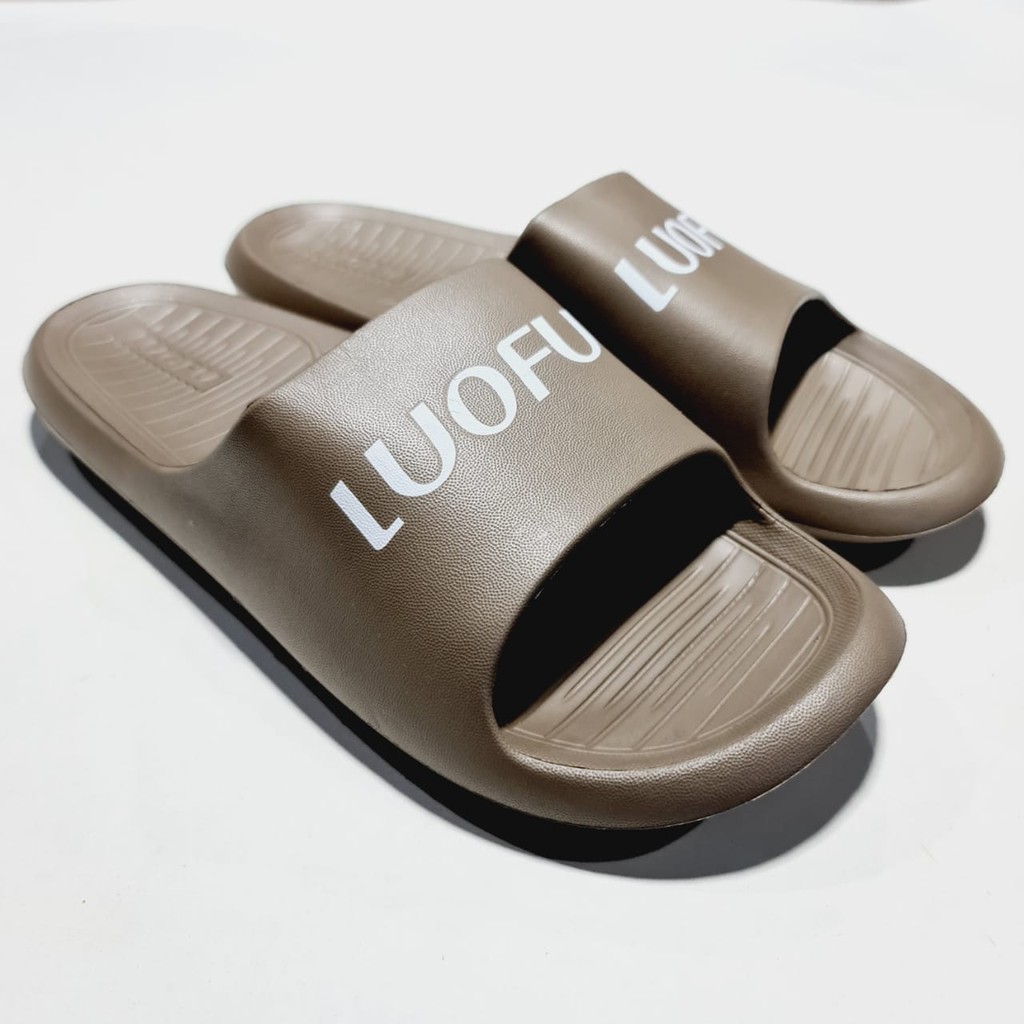 jelly sandal slop pria sendal luofu karet import ABG E6198A06SL