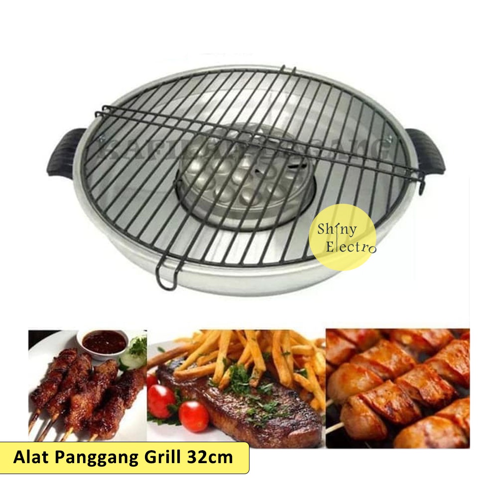 Jual Alat Panggang Grill Panggangan Sate Daging Ikan 32 Cm