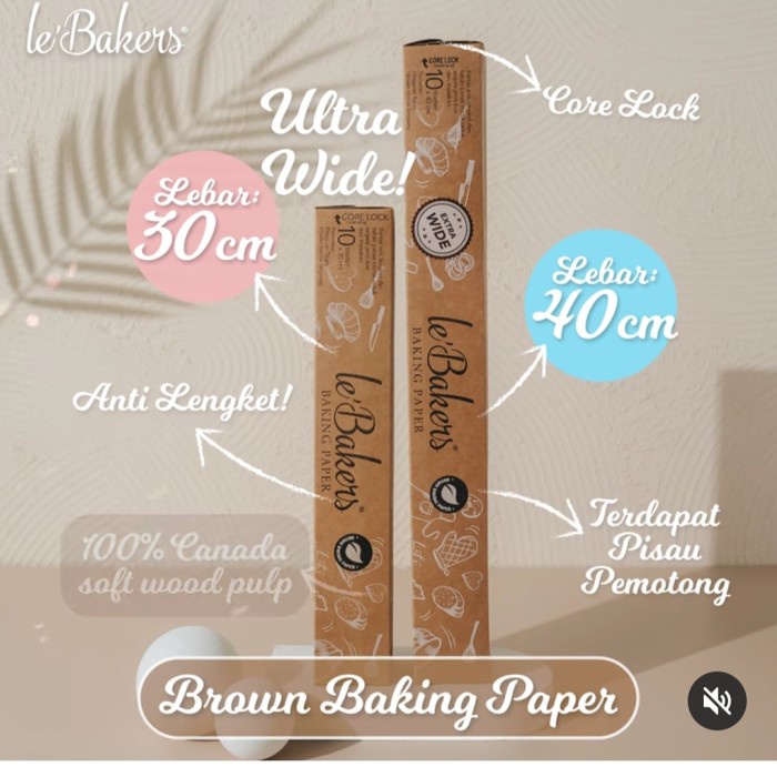 

Baking paper le bakers 30cm-40cm