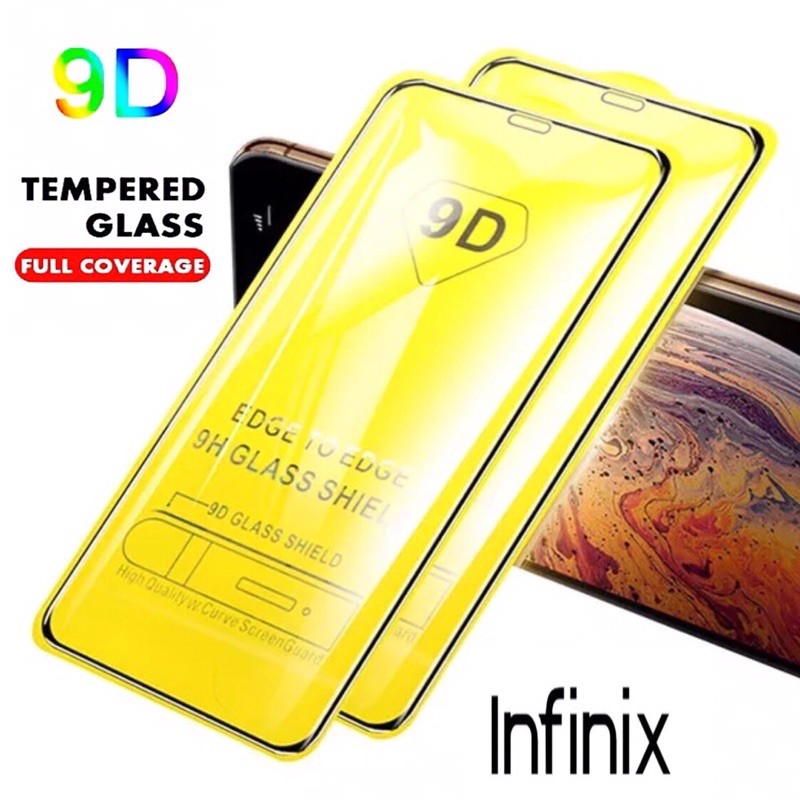 TEMPERED GLASS 5D/6D/9D FULL COVER INFINIX HOT8/HOT 9/HOT9 play/HOT10/HOT10S/NOTE7/NOTE7 LITE/SMART4/SMART5