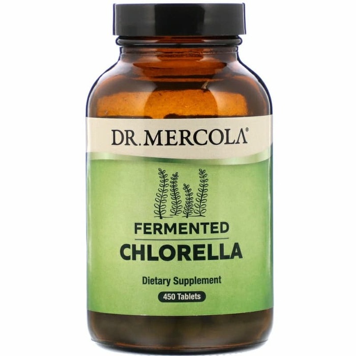 Dr Mercola Fermented Chlorella, 450 Tablets - Detox Logam Berat